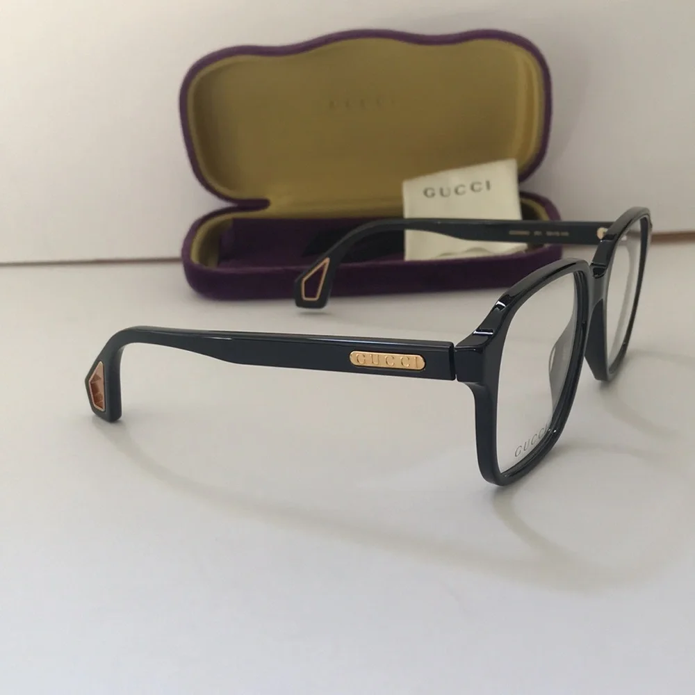 Gucci Men's GG0469O 001 Black Optical Glasses - Designer Frame